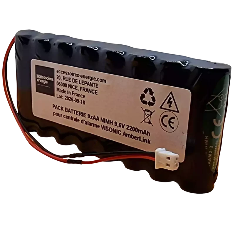 Batterie Visonic 9.6V 2200mAh NiMH – 0-9912-G PowerMax Pro