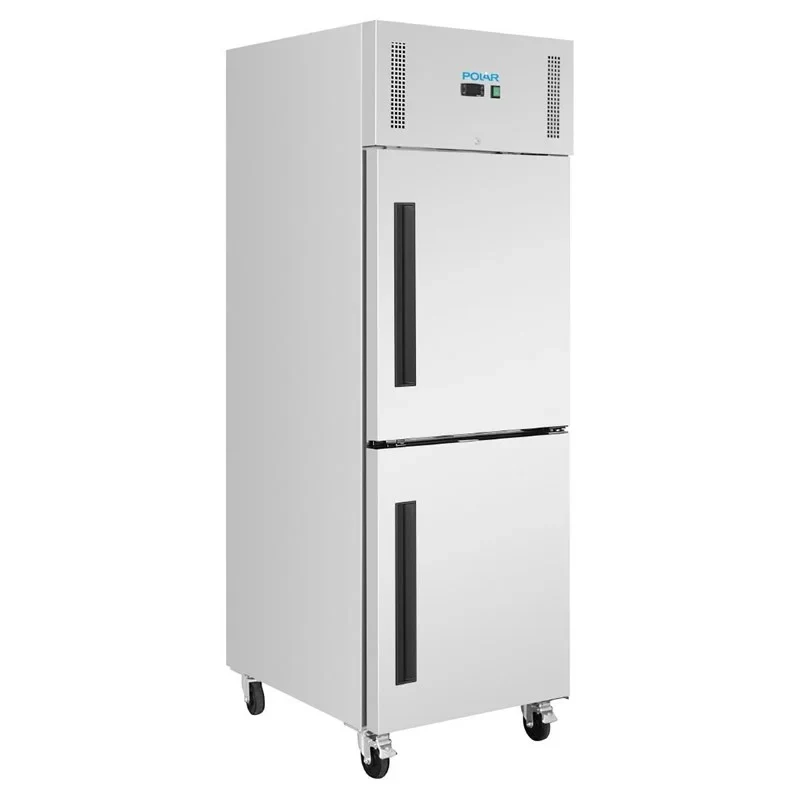 Armoire de congélation Polar Série G 600 litres, 2 portes, inox