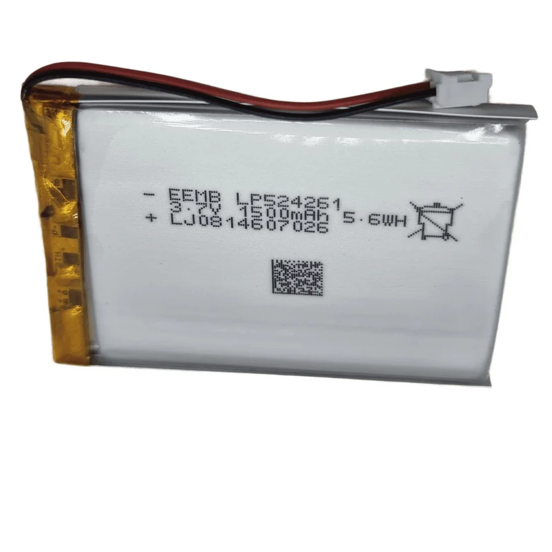 Batterie LiPo 524261 3.7V 1500mAh rechargeable avec BMS intégré