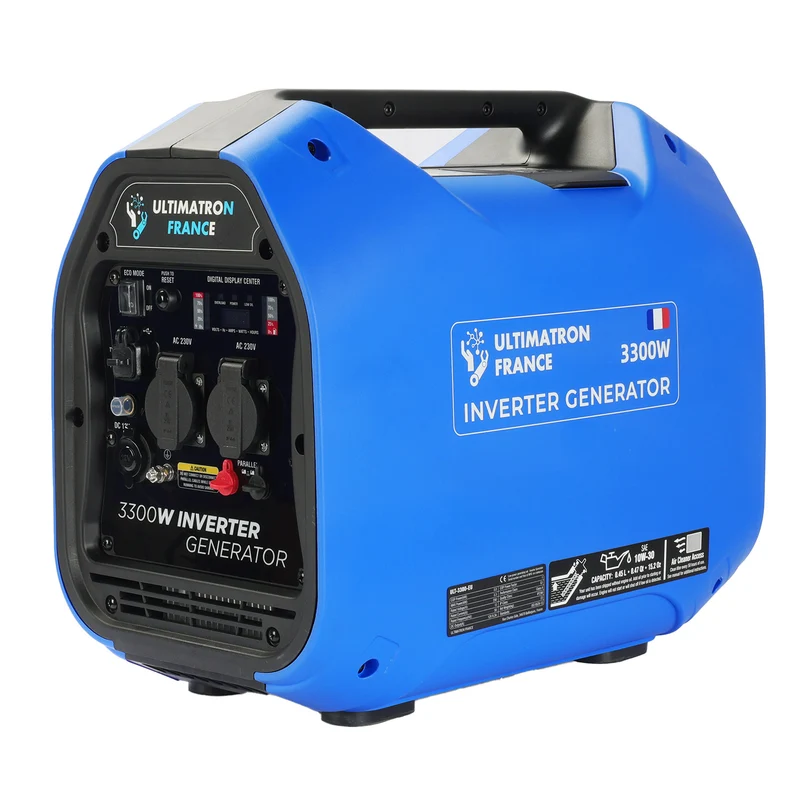 Groupe électrogène inverter essence ULTIMATRON ULT-3300-EU – 3000W / 3300W sinusoïde pure portable