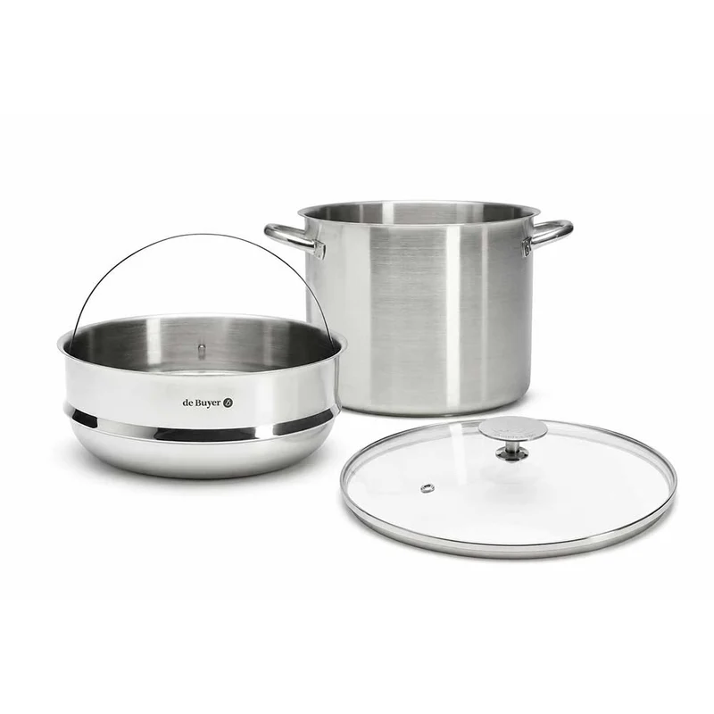 Ensemble Cuit-Vapeur Couscous Inox 24 cm - DE BUYER