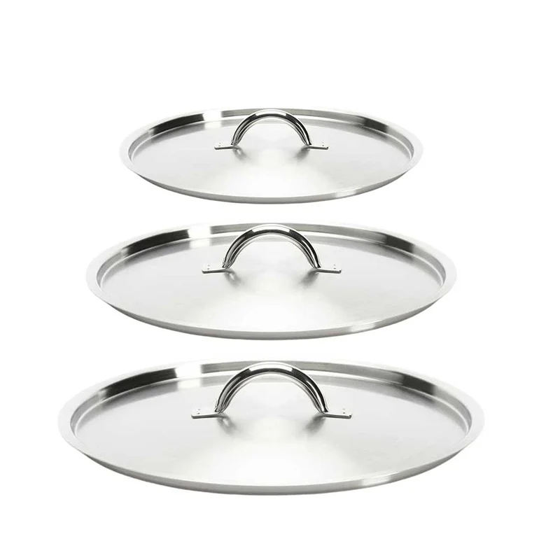 Lot 3 Couvercles Inox Brossé - DE BUYER