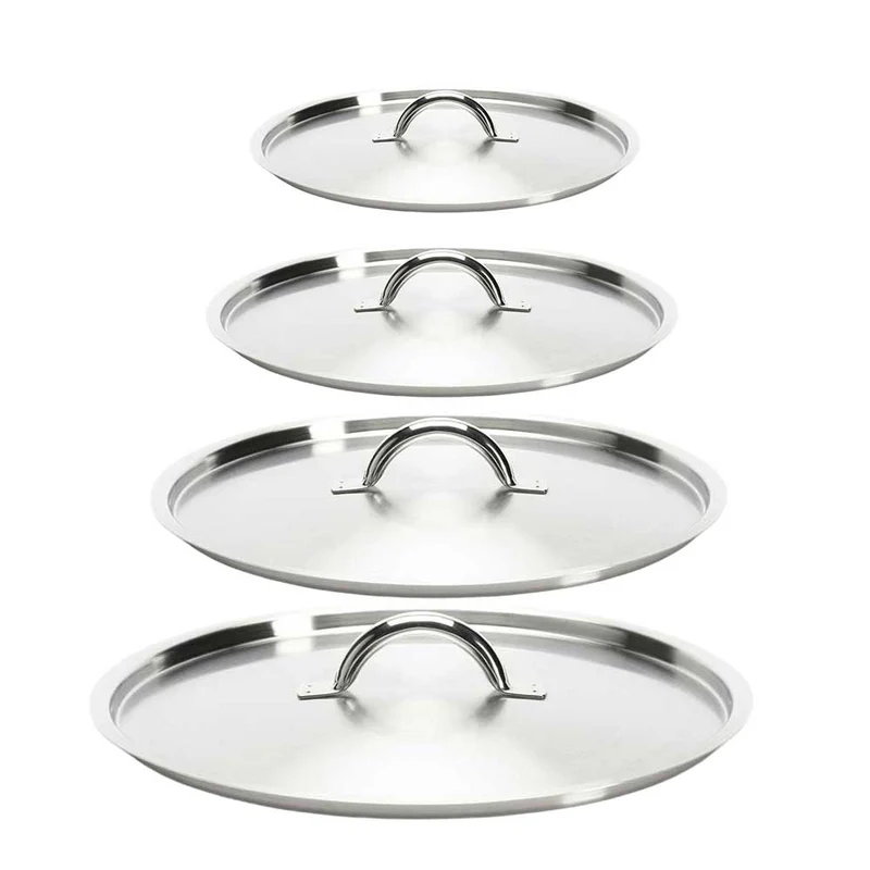 Lot 4 Couvercles Inox Brossé - DE BUYER
