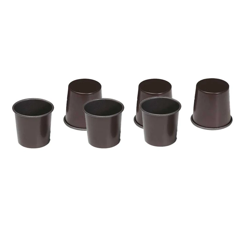 Lot de 6 moules à Dariole et Baba anti-adhérents - GOBEL