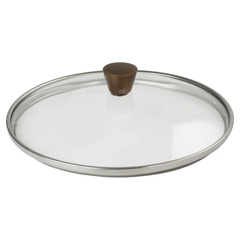 Couvercle en verre bombé bouton cuivré - CRISTEL