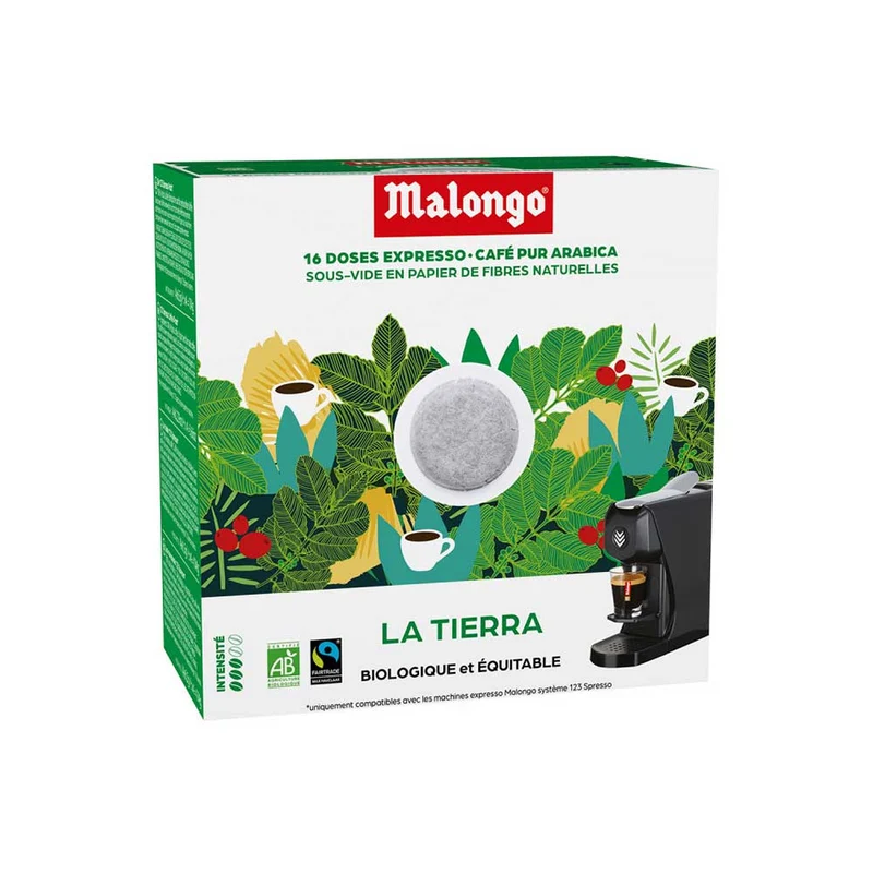 Dosettes de café Bio La Tierra - Machine EOH - MALONGO