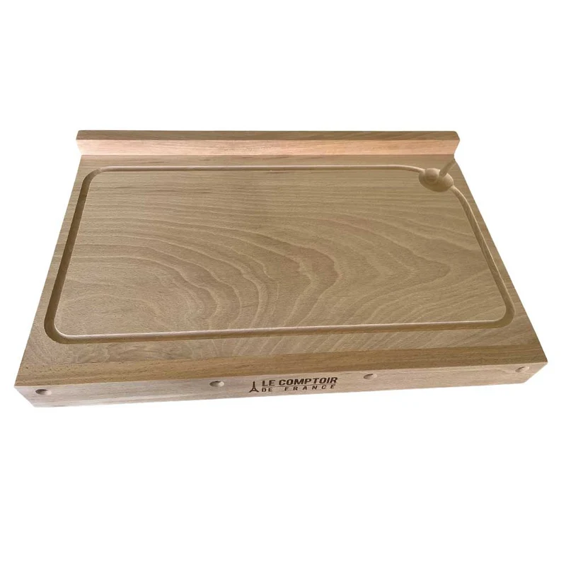 Planche à découper monobloc 2 rebords réversible en Hêtre - TOURNABOIS