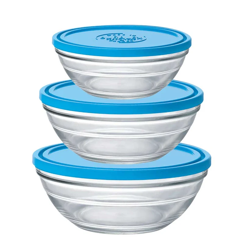 Lot de 3 boites conservation verre rondes Freshbox - DURALEX