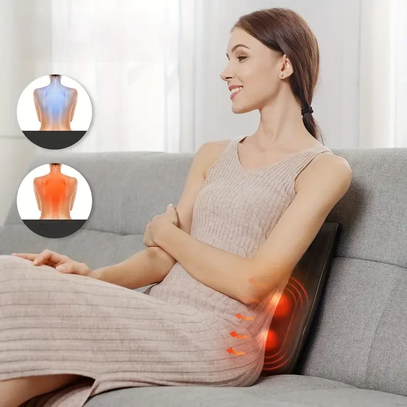 Electric Massaging Pillow with Heat for the Neck and Back with Remote Control, Massaging