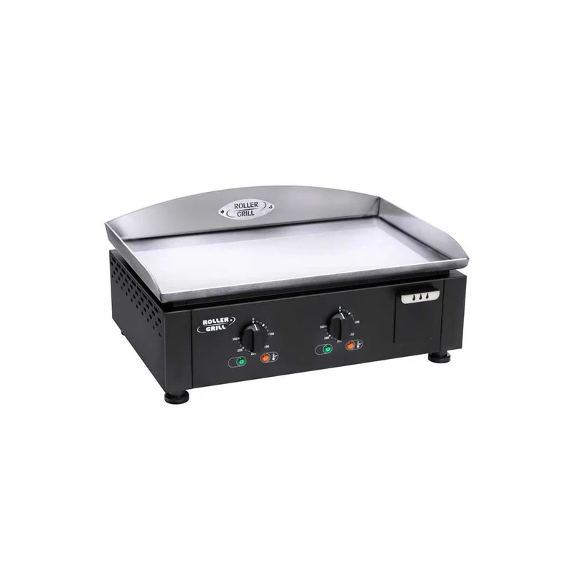 Plancha électrique plaque inox noir 2 résistances - ROLLER GRILL