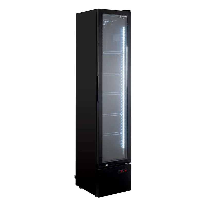 Armoire à boissons GKS-160 Slim, 160 litres de volume de refroidissement, éclairage intérieur, noire