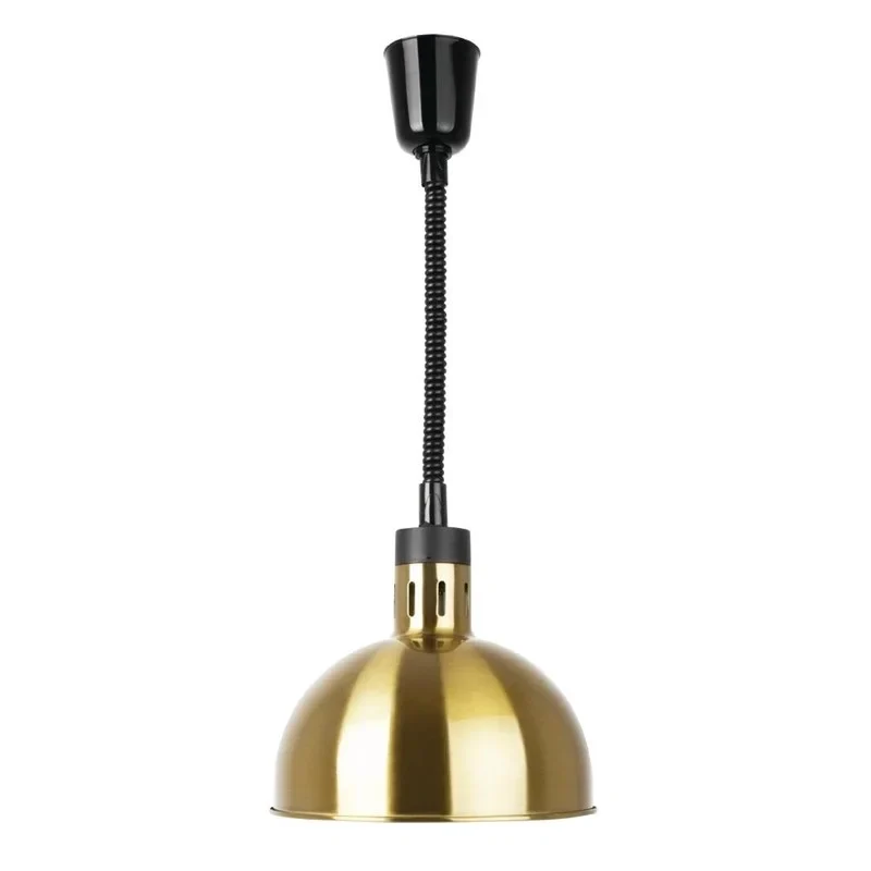 Lampe chauffante ronde télescopique Buffalo avec finition or