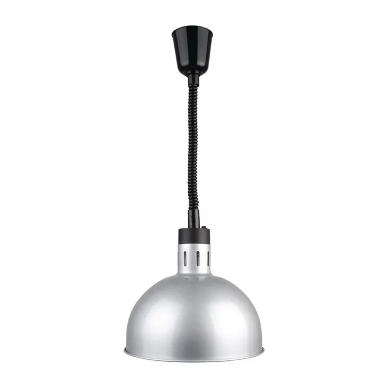 Lampe chauffante ronde télescopique Buffalo finition argentée