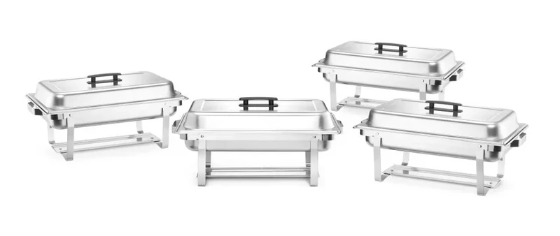 Chafing dish - lot de 4, HENDI, GN 1/1, 7,5L, 600x355x(H)305mm