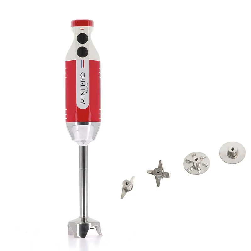 Mixeur plongeant polyvalent mini-pro Rouge 4 couteaux - DYNAMIC