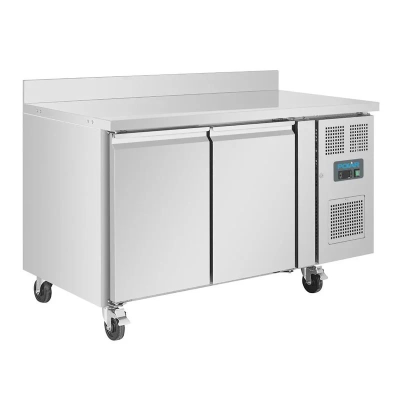 Table congélateur Polar Série U 2 portes 282 litres avec dosseret