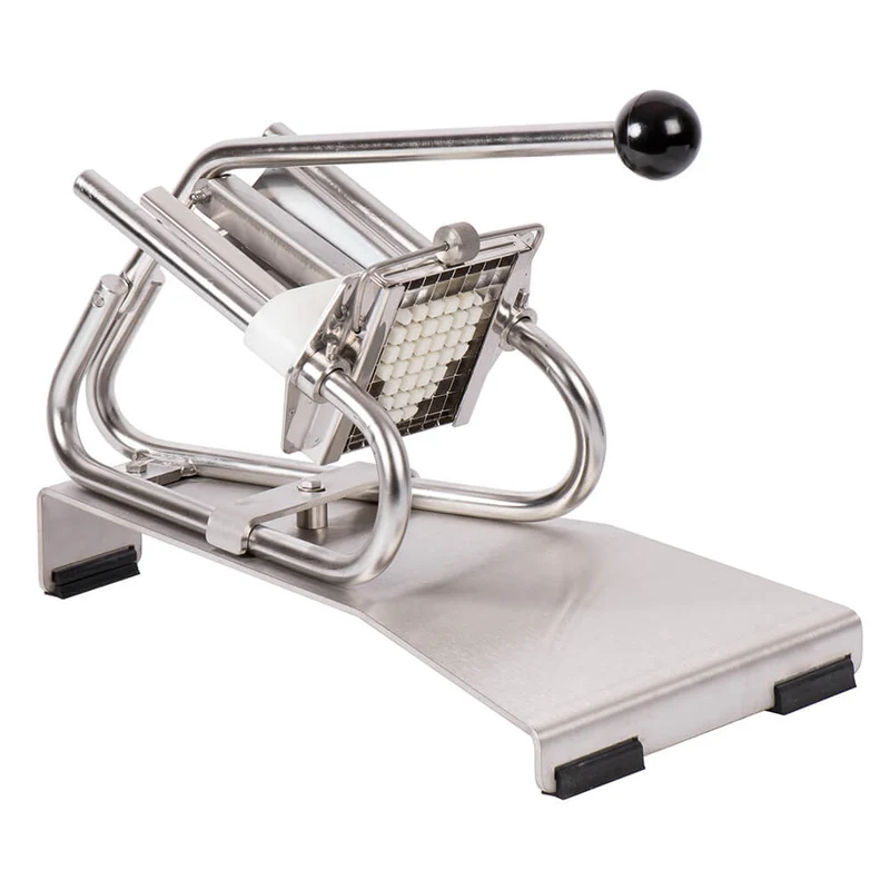 Coupe-Frites Professionnel inox sur socle - couteau inox + poussoir 8 mm - Louis Tellier