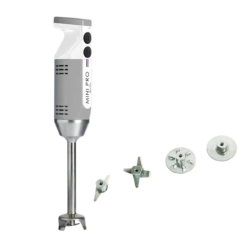 Mixeur plongeant polyvalent mini-pro Gris Blanc 4 couteaux - DYNAMIC