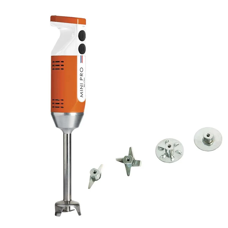 Mixeur plongeant polyvalent mini-pro Orange Blanc 4 couteaux - DYNAMIC