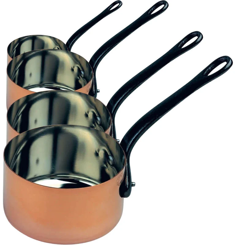 Lot de 4 casseroles Cuivre étamé Tous Feux - BAUMALU