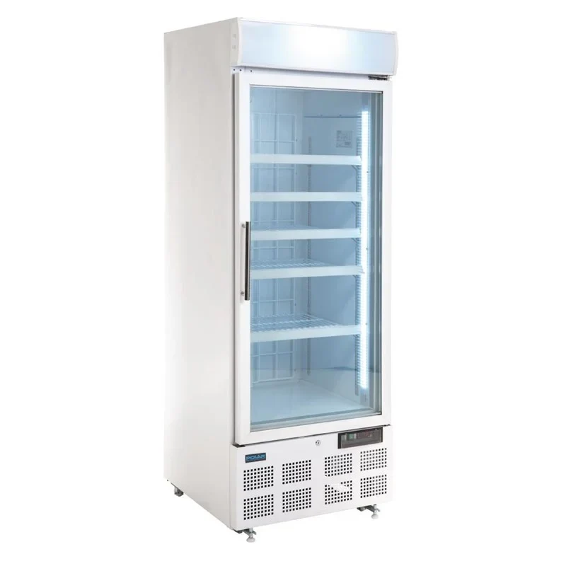 Armoire de congélation Polar série G 412 Litres avec porte vitrée, blanche