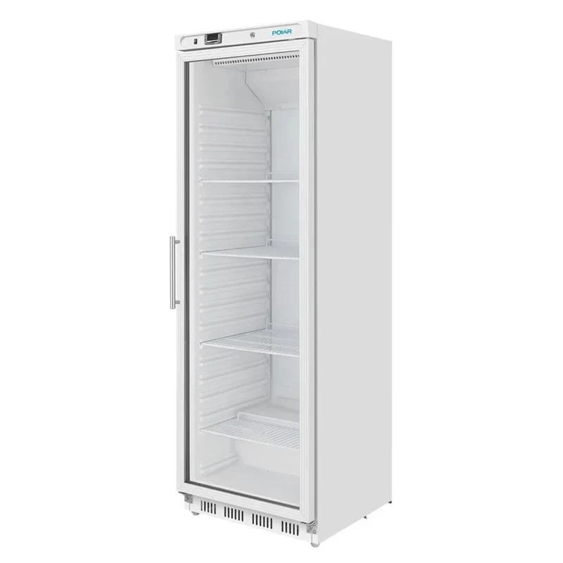 Armoire réfrigérée Polar Série C 400 Litres avec porte vitrée, blanche