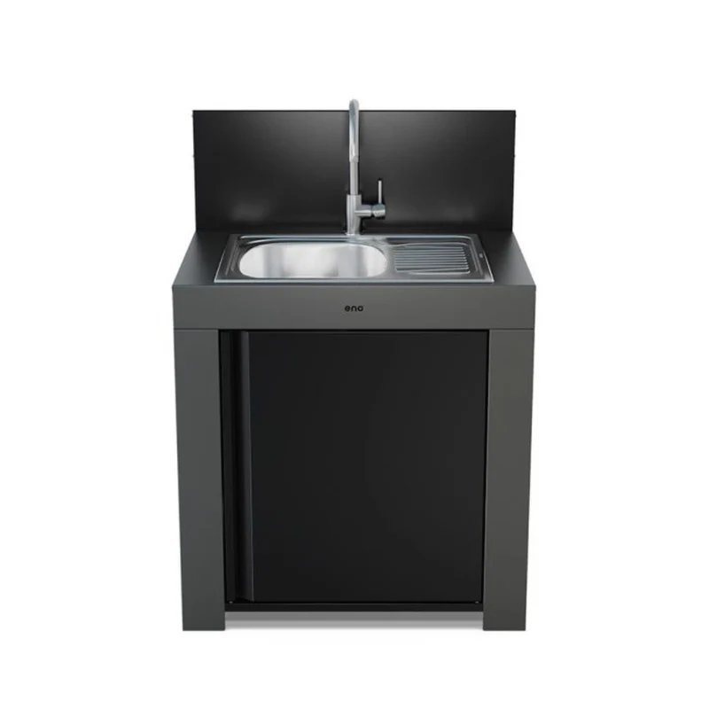 Meuble Évier avec Égouttoir 80 cm Gris Cargo - ENO