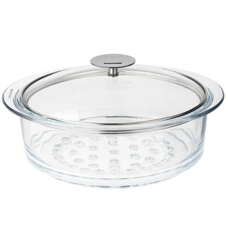 Cuit-vapeur verre avec couvercle OFFERT - CRISTEL
