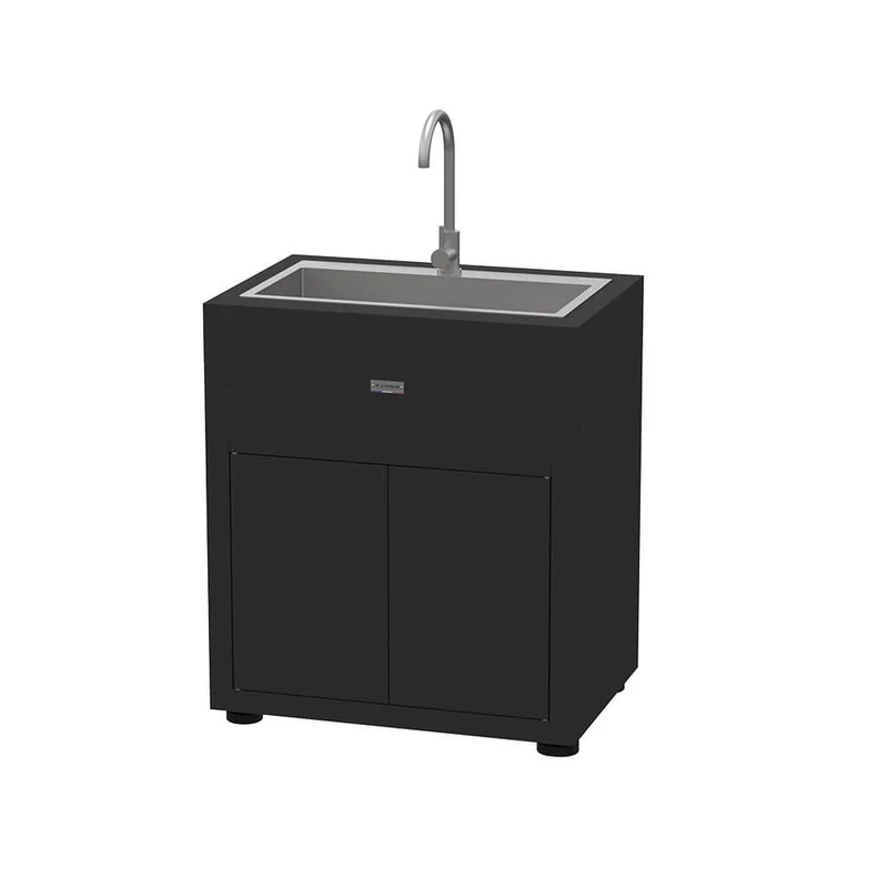 Meuble de cuisine extérieure Evier Noir - LE MARQUIER