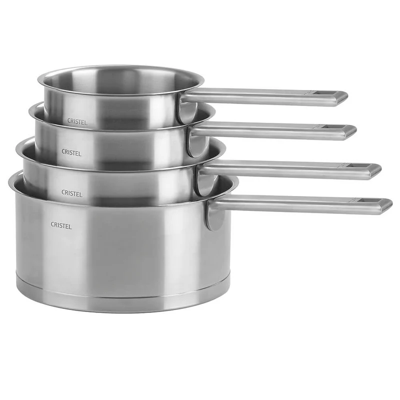 Lot de 4 Casseroles Strate poignée fixe - CRISTEL
