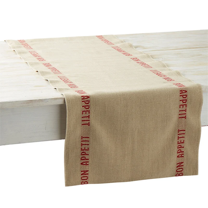 Chemin de table Bon Appetit Lin 45 x 140 cm - Charvet Editions