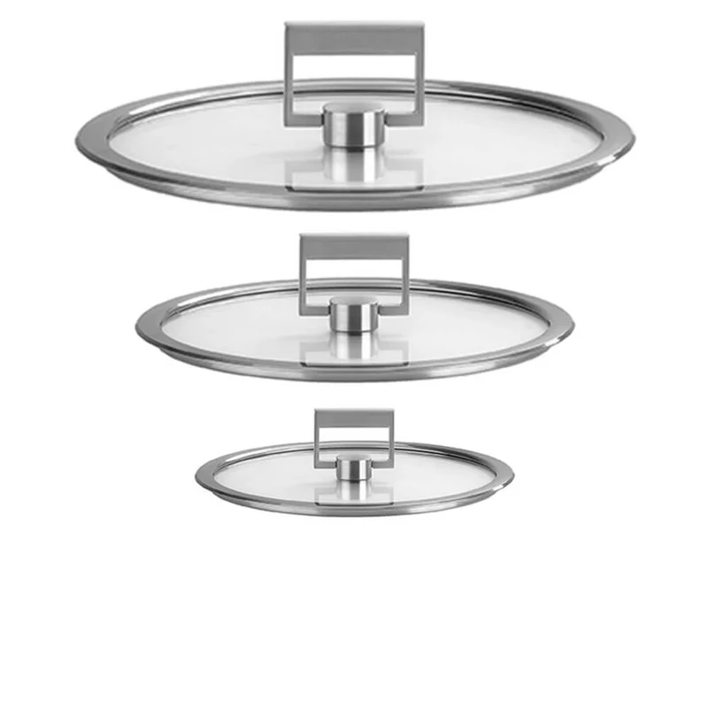 Lot de 3 Couvercles plat Strate poignée fixe - CRISTEL