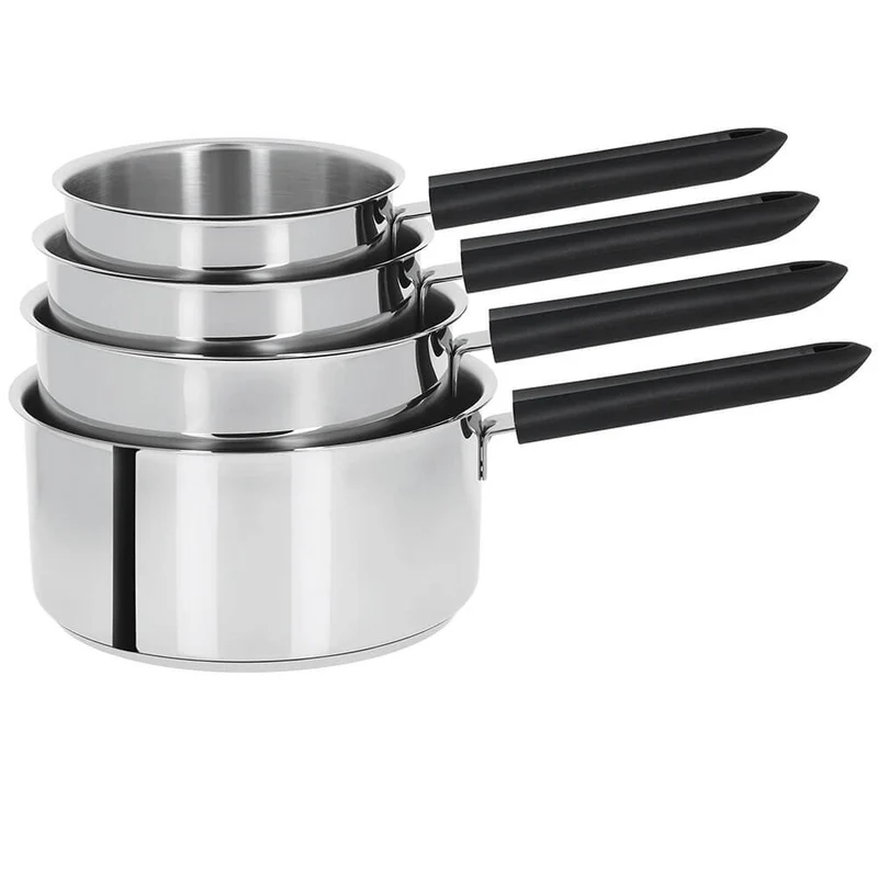 Lot de 4 Casseroles Inox Mutine - CRISTEL