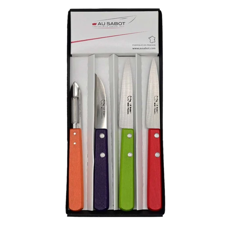 Coffret de 4 indispensables en bois de couleur - Au Sabot