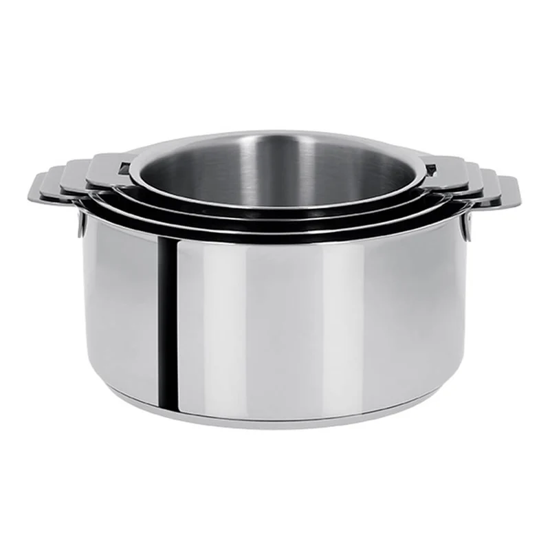 Lot de 4 Casseroles Mutine poignée amovible - CRISTEL