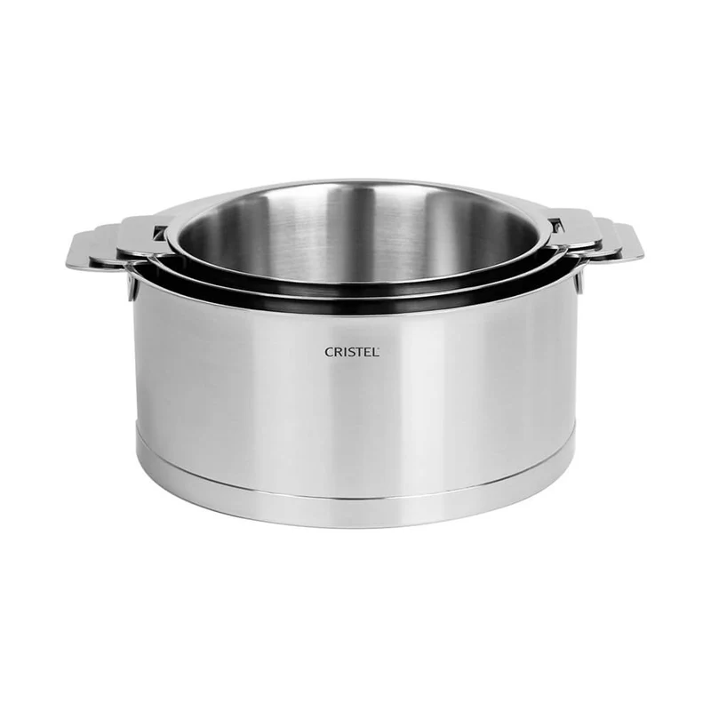 Lot de 3 Casseroles STRATE poignée amovible - CRISTEL