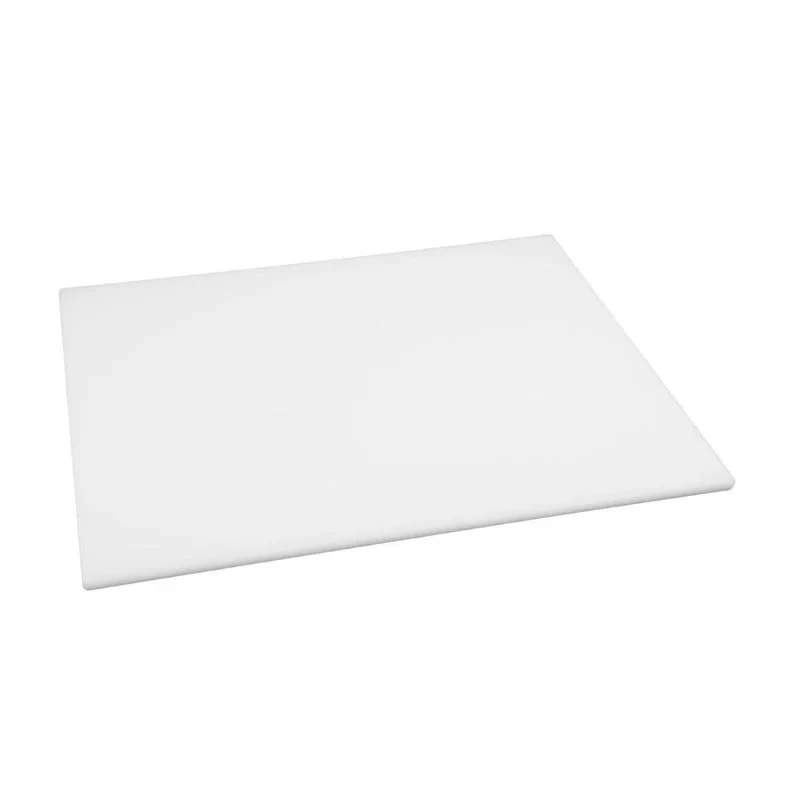 Planche à découper Hygiplas en LDPE blanche 305x229x12 mm
