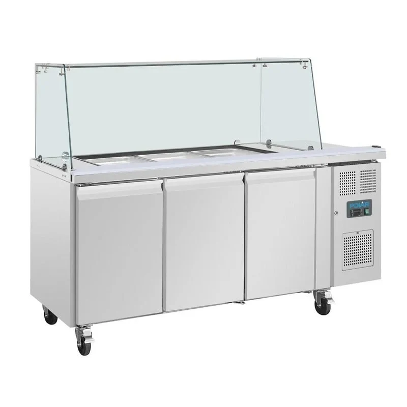 Saladette réfrigérée de comptoir 3 portes Polar Série U
