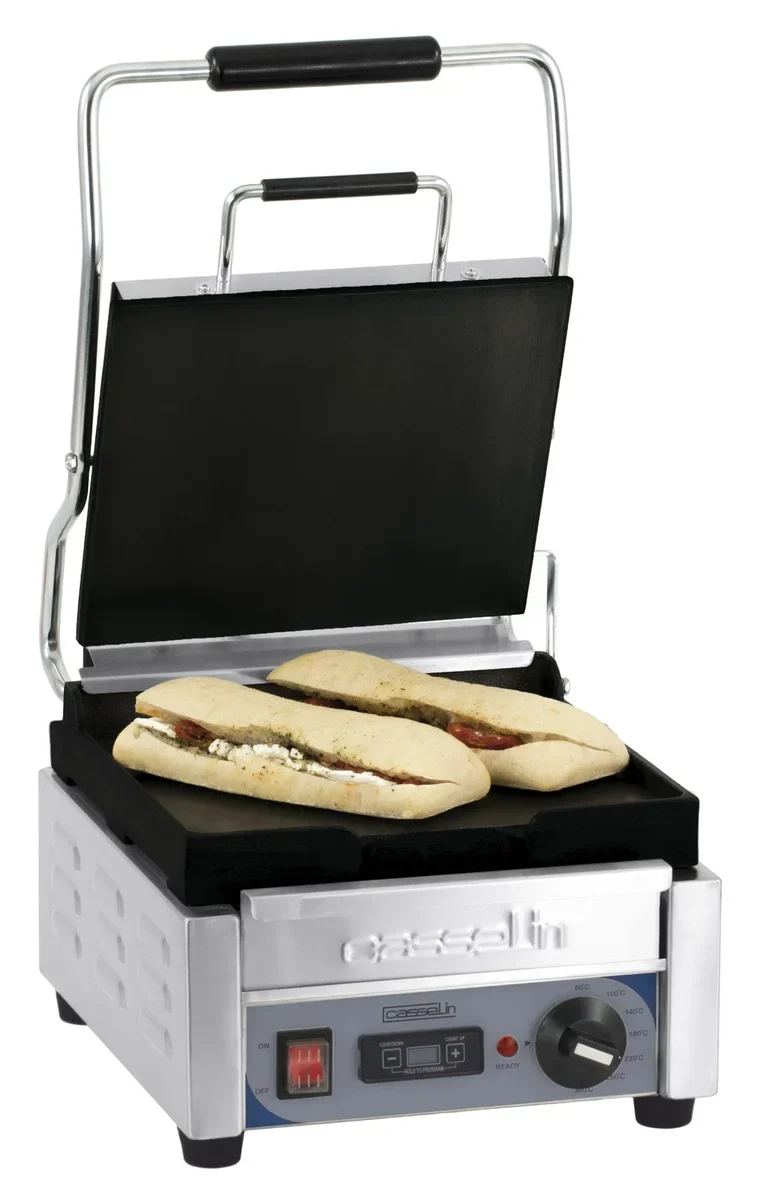Grill à contact / grill à panini Grand Premium lisse - Lisse avec minuteur