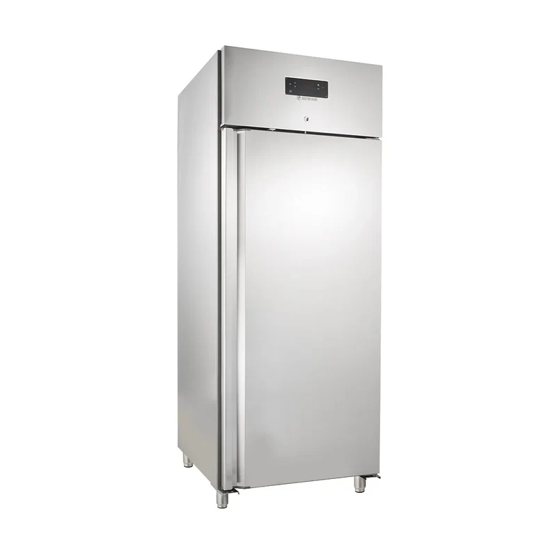 Armoire réfrigérée professionnelle ECO 700 GN 2/1 monobloc, volume de réfrigération 616 litres, 3 clayettes réglables, construction robuste, inox