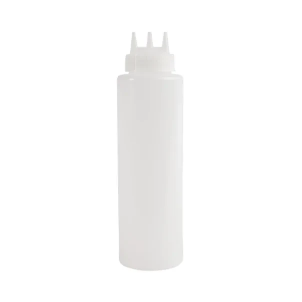 Bouteille souple transparente Vogue avec 3 douilles de décoration 1 L