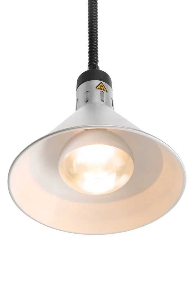 Lampe chauffante réglable en hauteur, conique - Argent