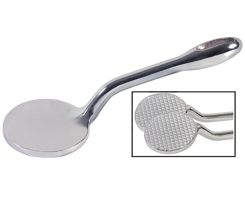 Attendrisseur à viande, surface de frappe rainurée, diamètre 9,5 cm, poids 0,75 kg, manche 29,5 cm
