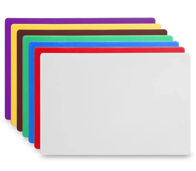 Planche à découper 45 x 30 x 1,3 cm - HDPE blanc