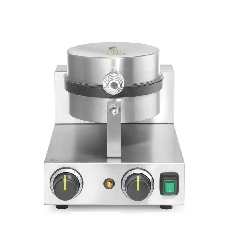 Gaufrier Hendi rond, 230V/1000W, 250x491x(H)285mm