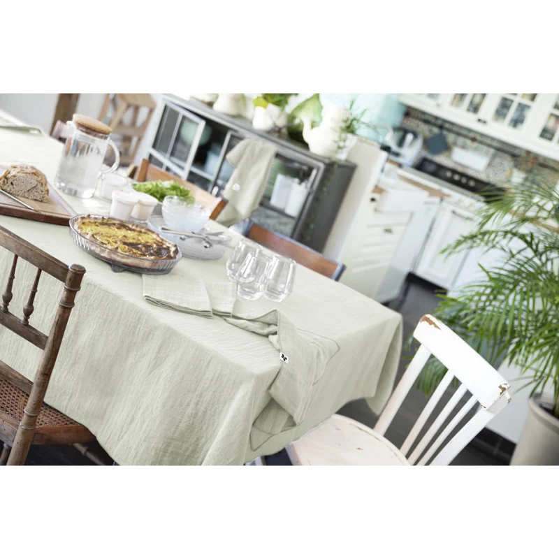 Nappe rectangle 150 x 350 cm GAÏA Vert d'eau