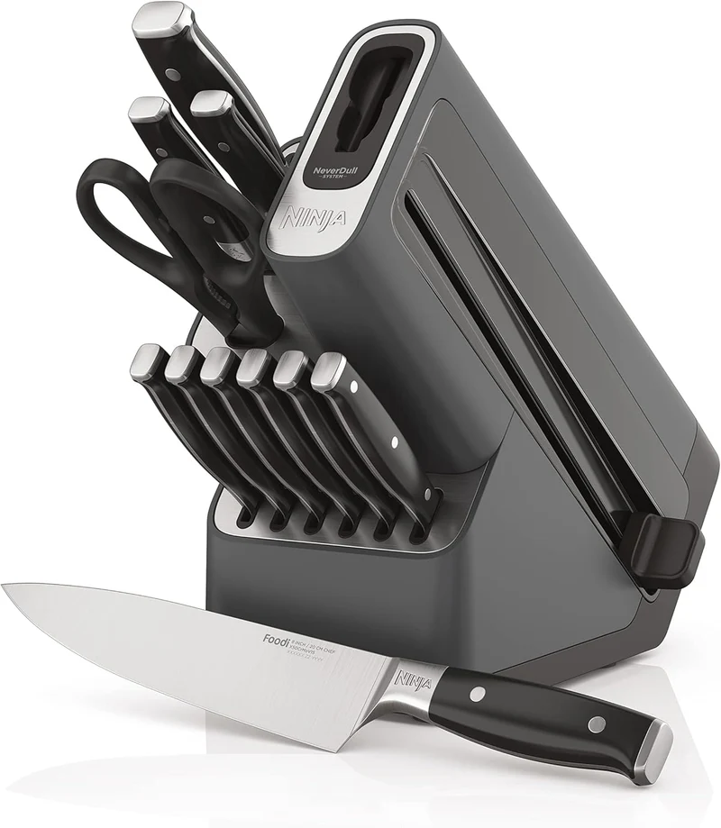 Ninja Bloc 12 Pièces avec Couteaux en Acier Inoxydable StaySharp