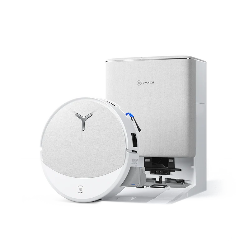 Robot Aspirateur Laveur Ecovacs Deebot T90 Pro Omni – 30 000 Pa, Station Omni, Blanc