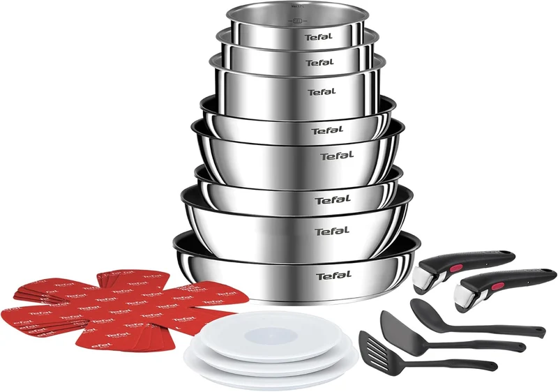Tefal Ingenio Batterie de Cuisine 20 Pièces avec Poignées Amovibles