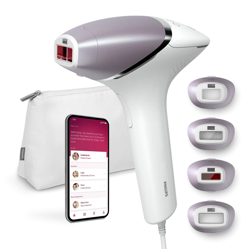 Philips Lumea Epilateur à lumiere pulsee Serie 8000 - Epilateur avec technologie SenseIQ,